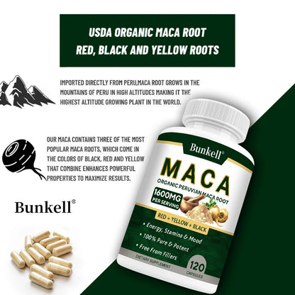 Bunkell Organic Peruvian Maca Supplement