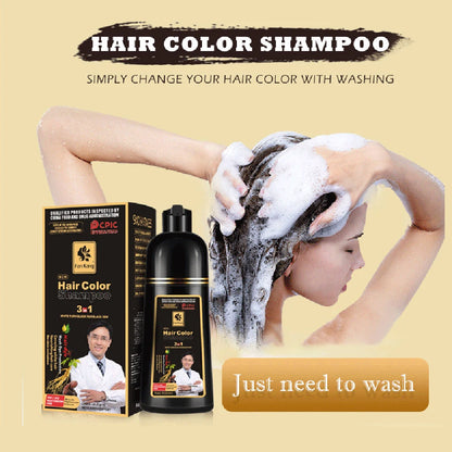 Natural Herbal Hair Color Shampoo for Gray Hair Nourishing Care
