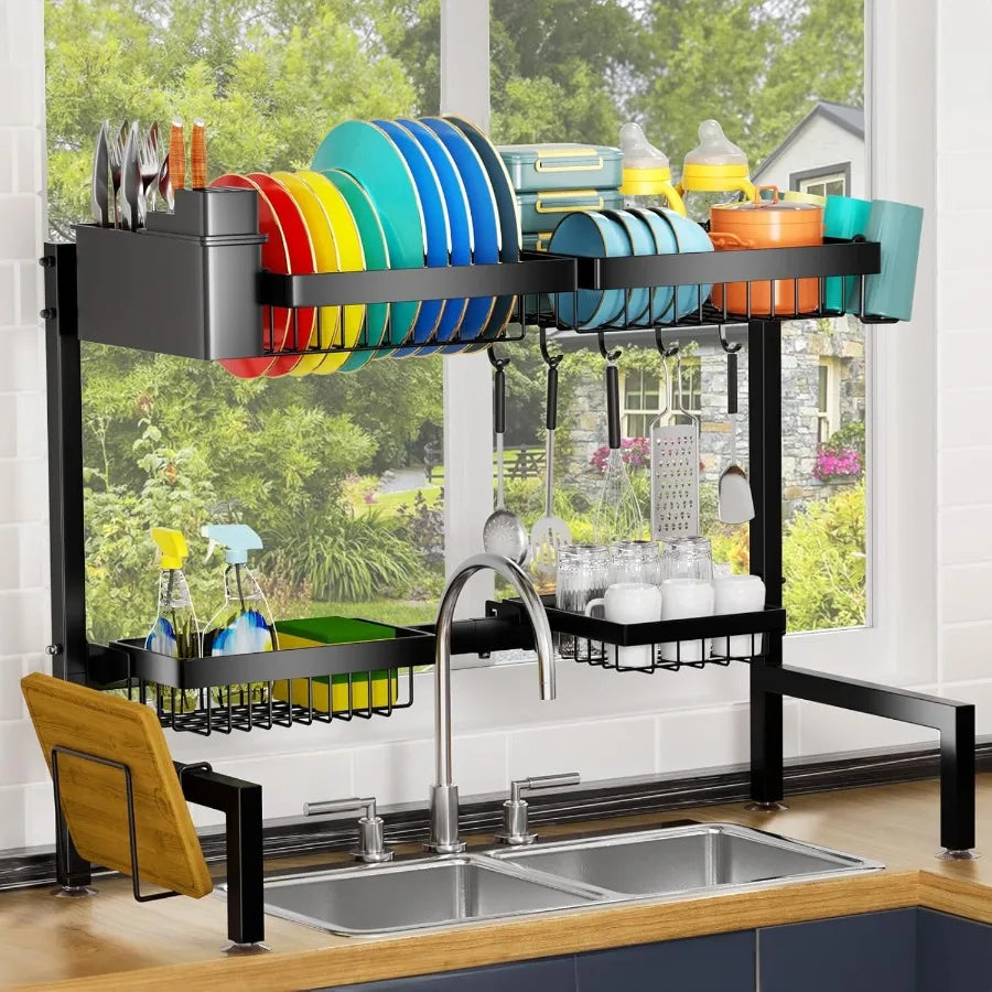 Over Sink Extendable Dish Drying Rack