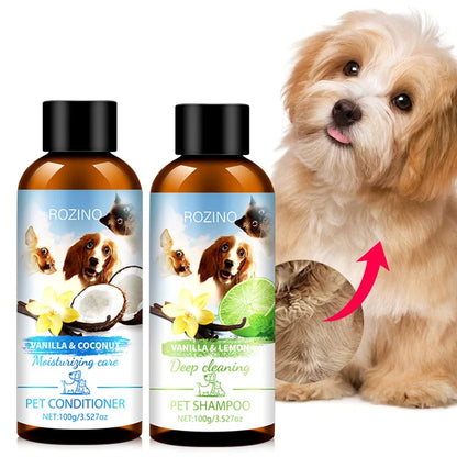 Natural Pet Bath Shampoo Conditioner Set