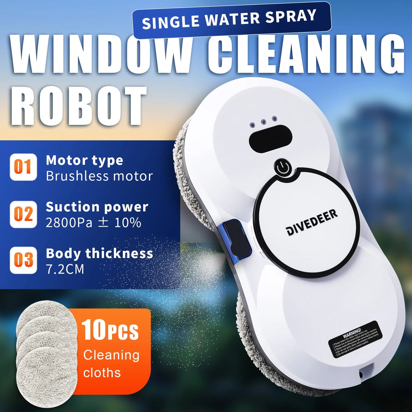 DIVEDEER Smart Window Cleaning Robot