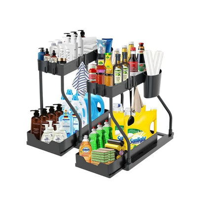 R Shaped Double-Layer Kitchen Storage Rack