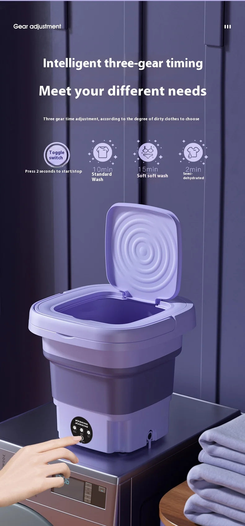 8L Small Washer with Spin Dryer
