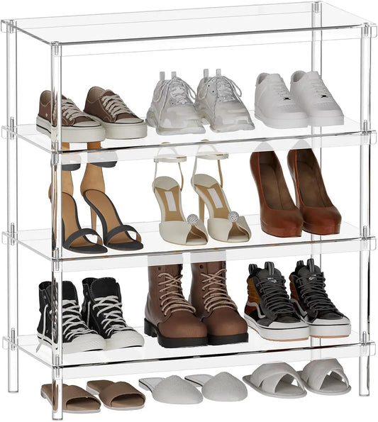 4-Tier Acrylic Shoe Rack