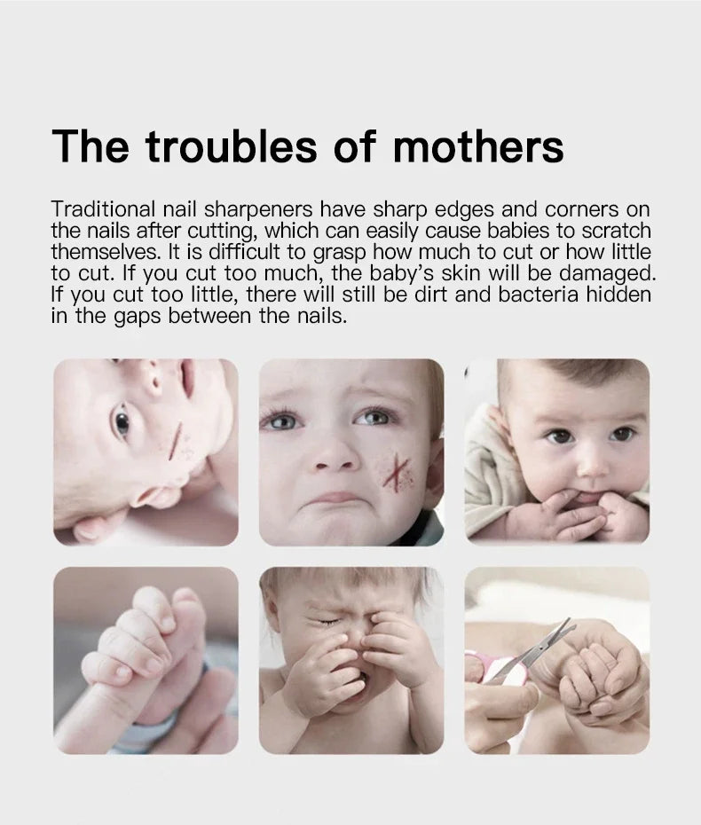Anti-Clamping Newborn Electric Nail Scissors