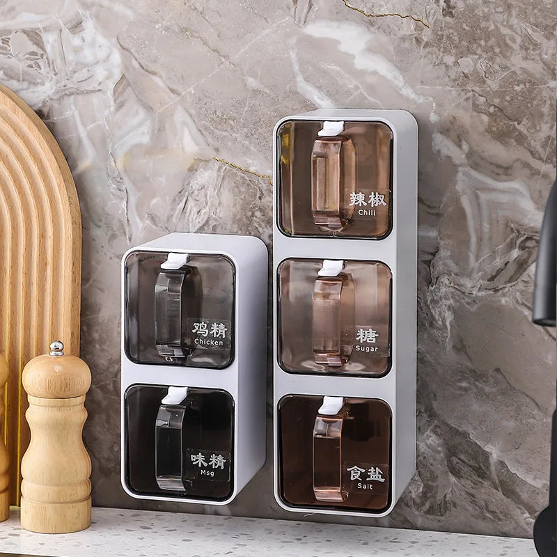 Wall-Mounted Spice Rack Set