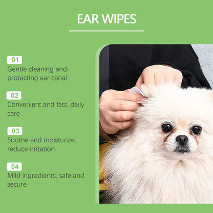Pet Ear Cleaning Wipes Natural Care