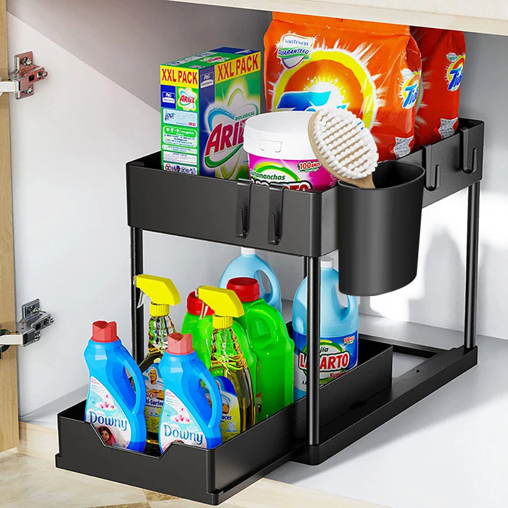 2 Tier Under Sink Storage Rack