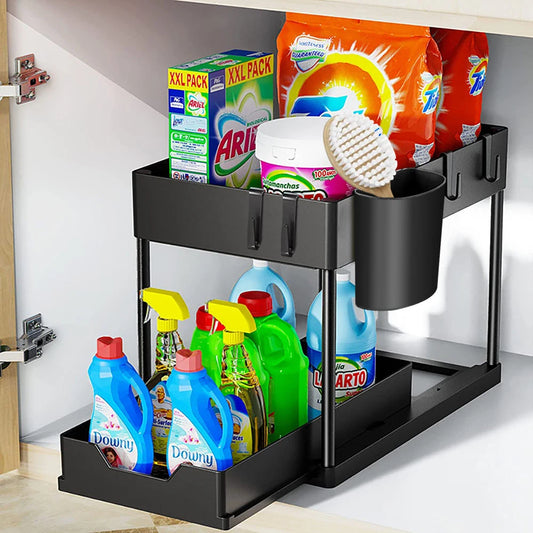 2 Tier Under Sink Storage Rack