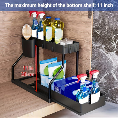2 Tier Under Sink Storage Organizer