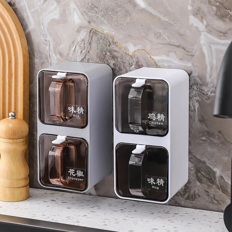 Wall-Mounted Spice Rack Set