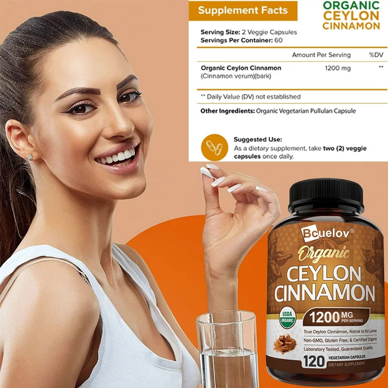 Natural Ceylon Cinnamon Supplement Capsules