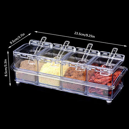 Clear Acrylic Kitchen Seasoning Storage Box