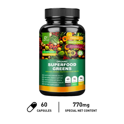 Organic Superfood Greens Digestive Support Supplement