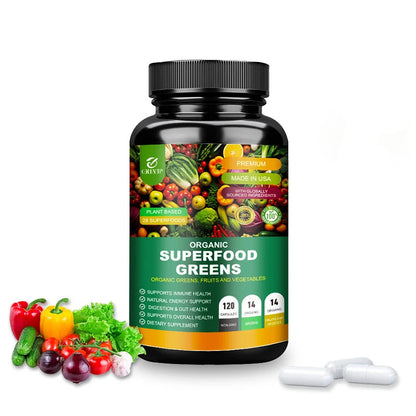 Organic Superfood Greens Digestive Support Supplement