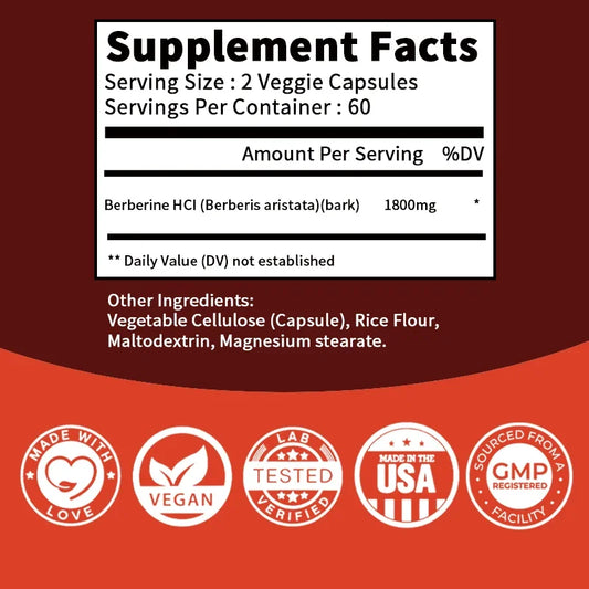 Berberine Vitamin Supplement for Glucose Support