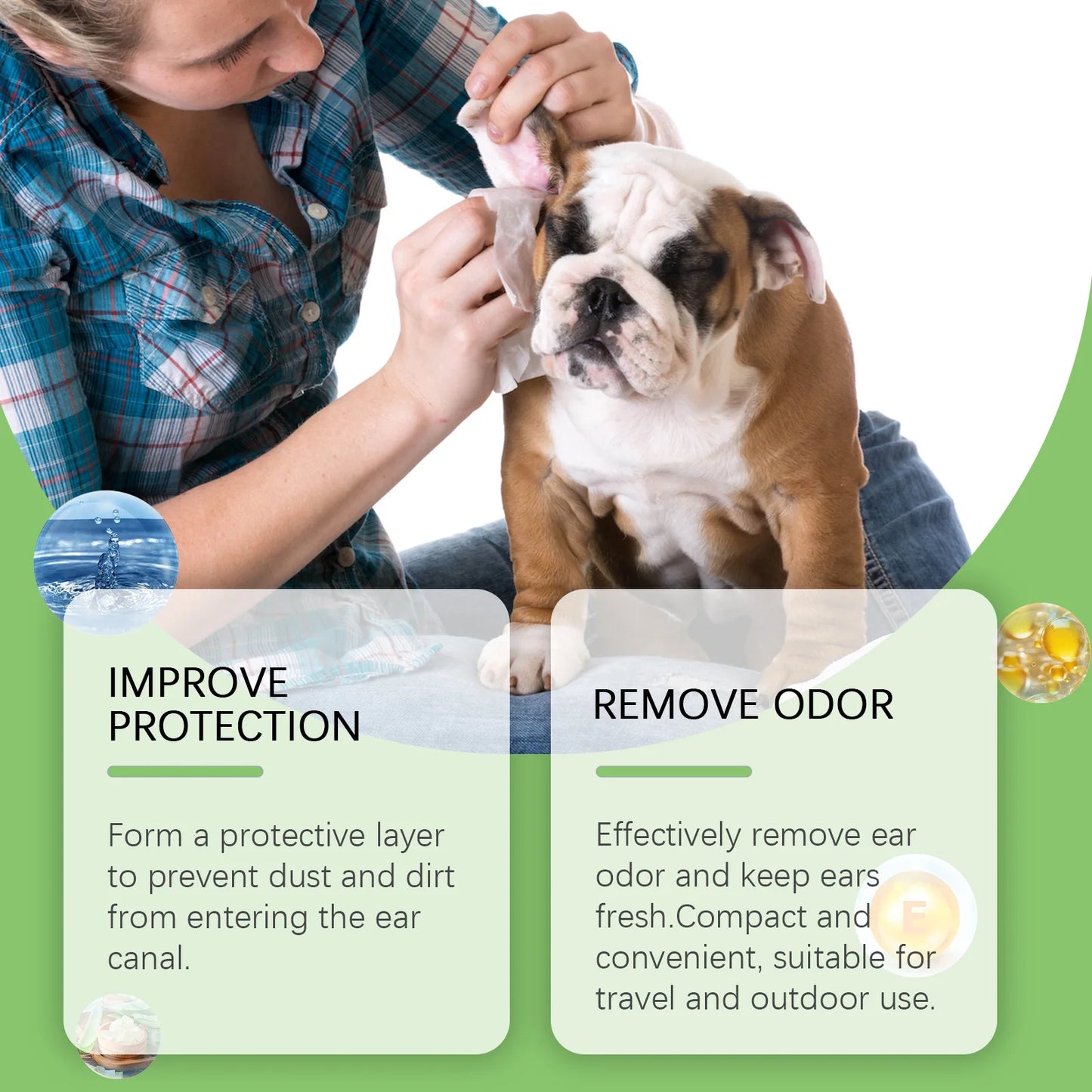 Pet Ear Cleaning Wipes Natural Care