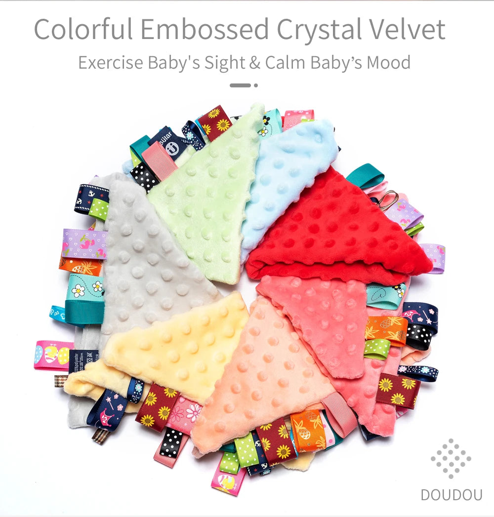 Newborn Comforting Towel Blanket with Taggies