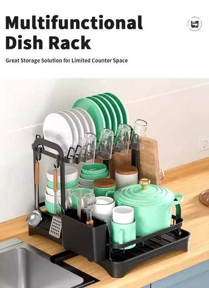 Multifunctional Double Layer Tableware Drain Rack