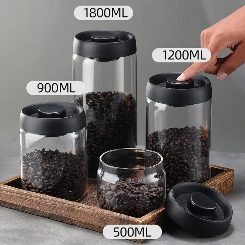 Airtight Coffee Bean Glass Jar