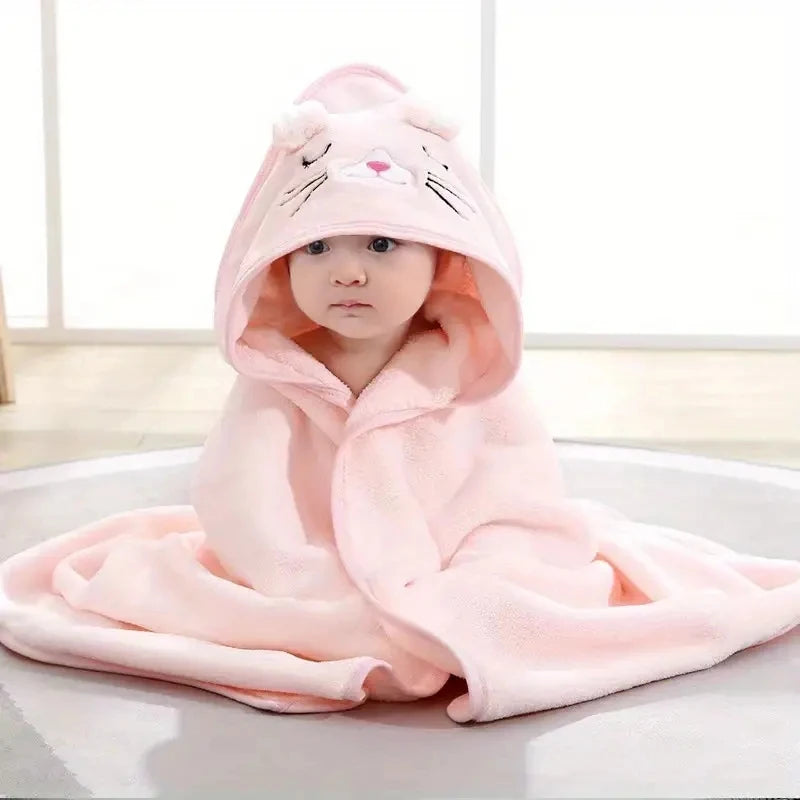 Newborn Hooded Bath Towel Blanket