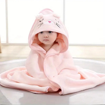 Newborn Hooded Bath Towel Blanket