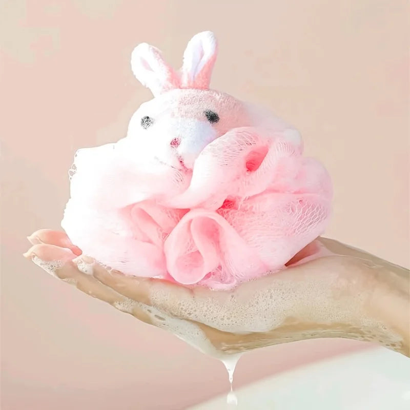 Cartoon Animal Bath Pouf for Kids