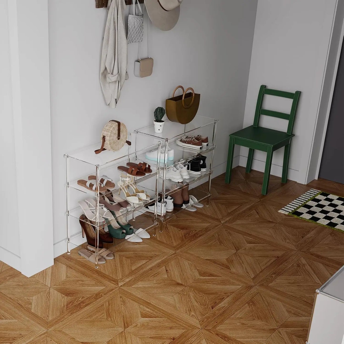 4-Tier Acrylic Shoe Rack