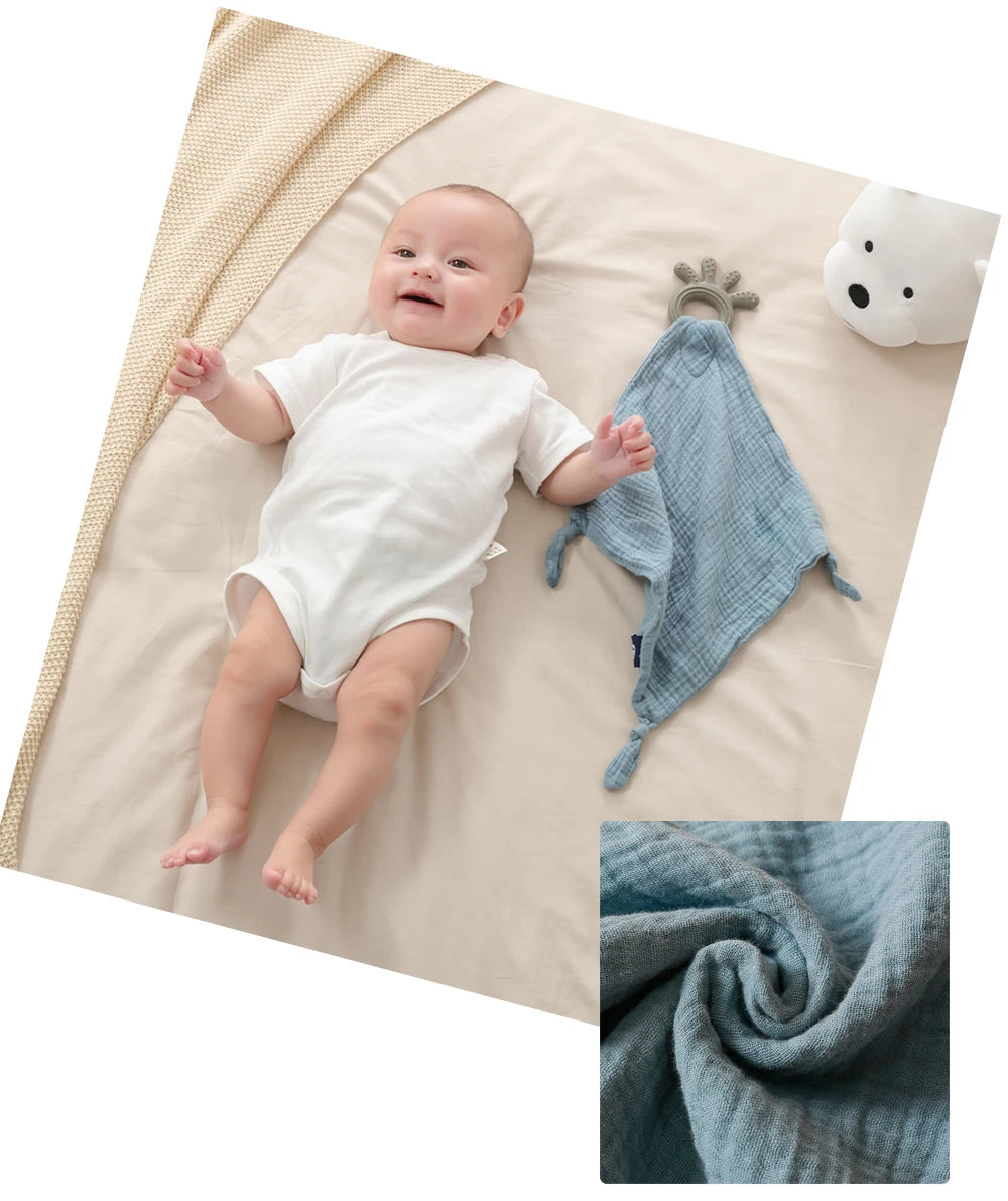 Baby Soother Towel & Muslin Cotton Bib