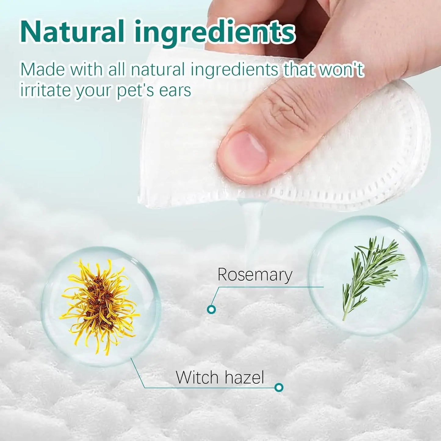 Natural Pet Ear Cleaning Wipes