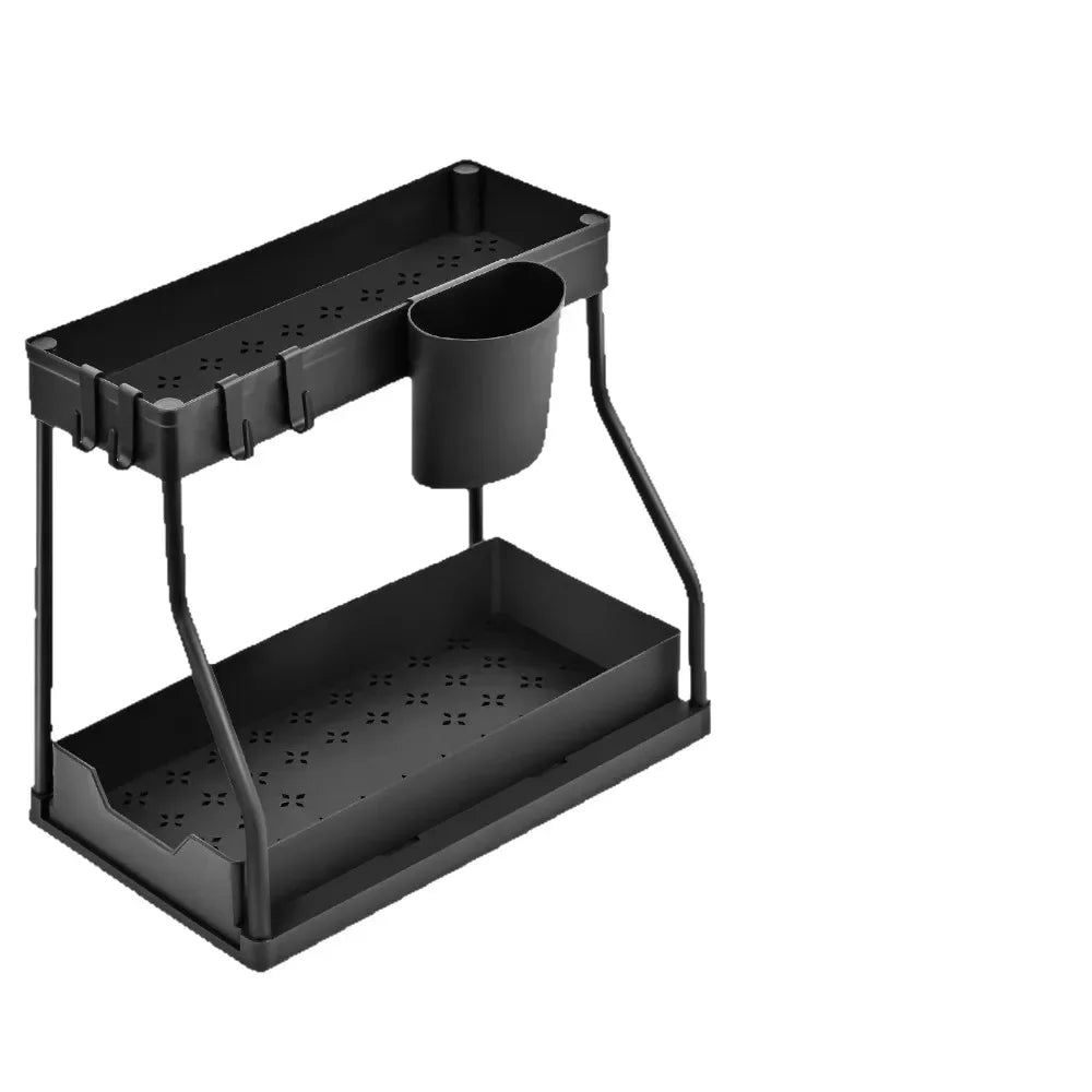 R Shaped Double-Layer Kitchen Storage Rack