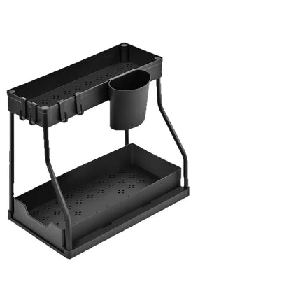 R Shaped Double-Layer Kitchen Storage Rack