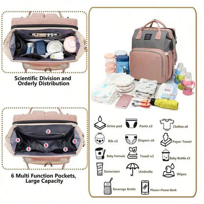Baby Diaper Bag with Crib
