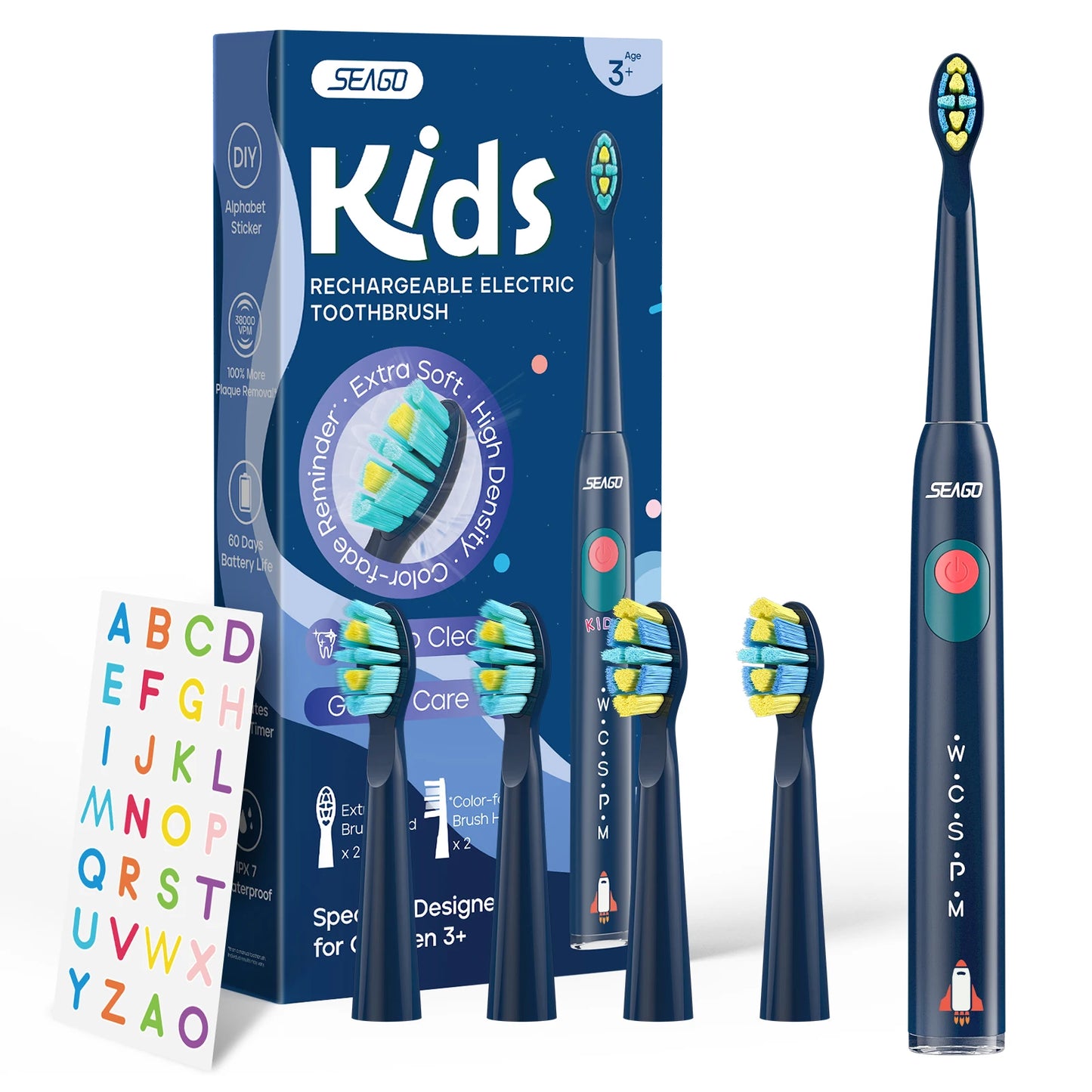 Seago Waterproof Electric Toothbrush for Children