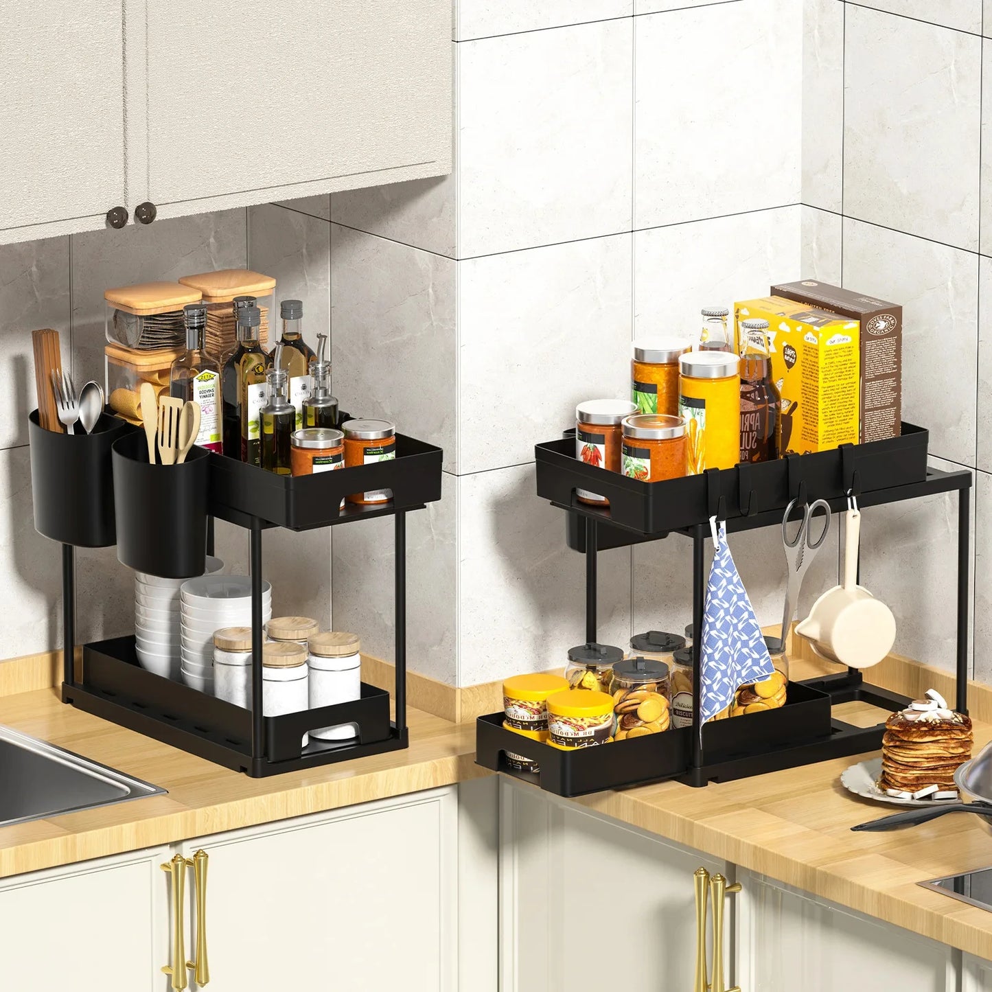 Expandable Under-Sink Organizer Set
