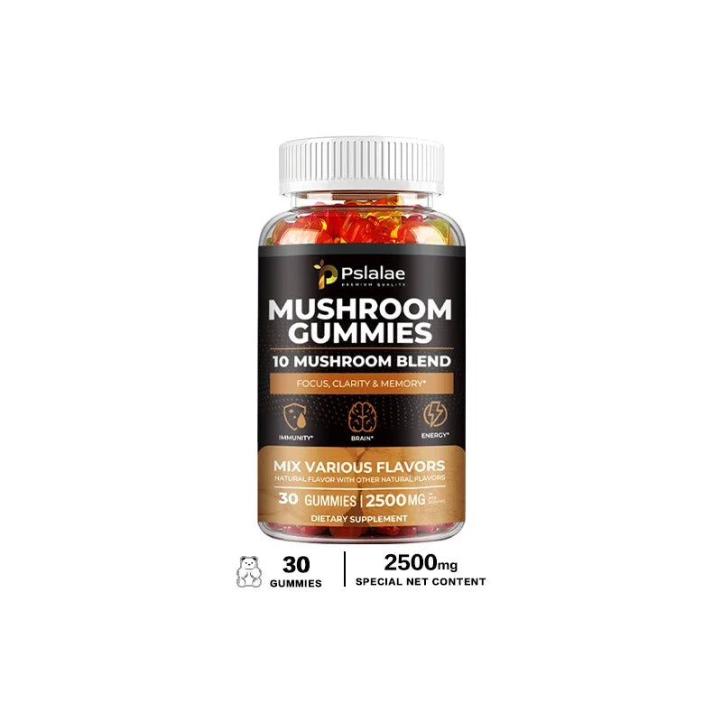 10-Strain Mushroom Brain Boost Gummies
