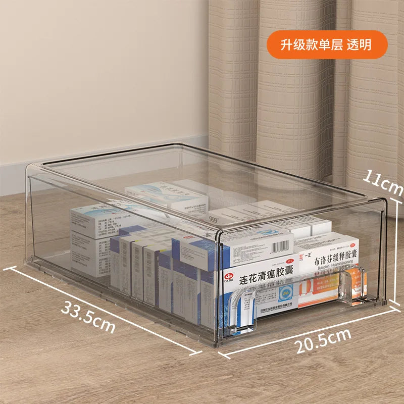 Transparent Acrylic Multi Layer Medicine Storage Box