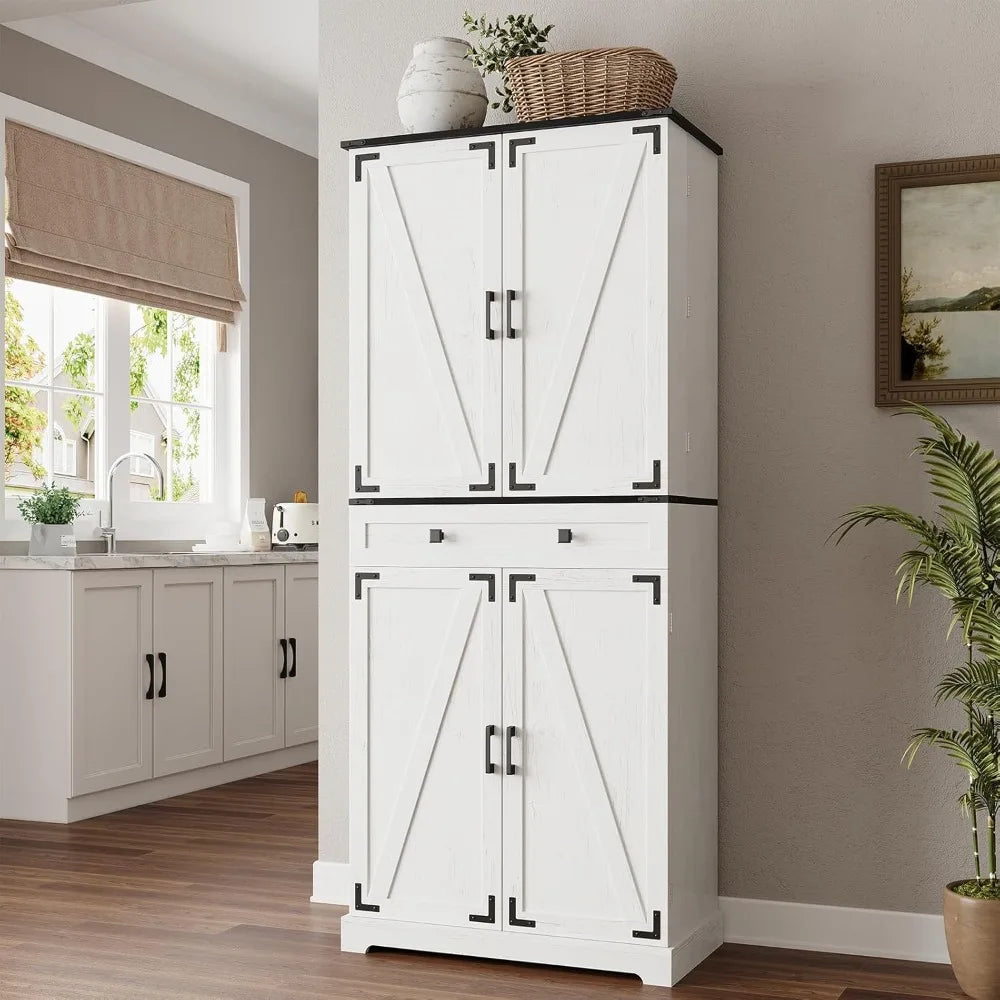 Farmhouse Kitchen Pantry Storage Cabinet