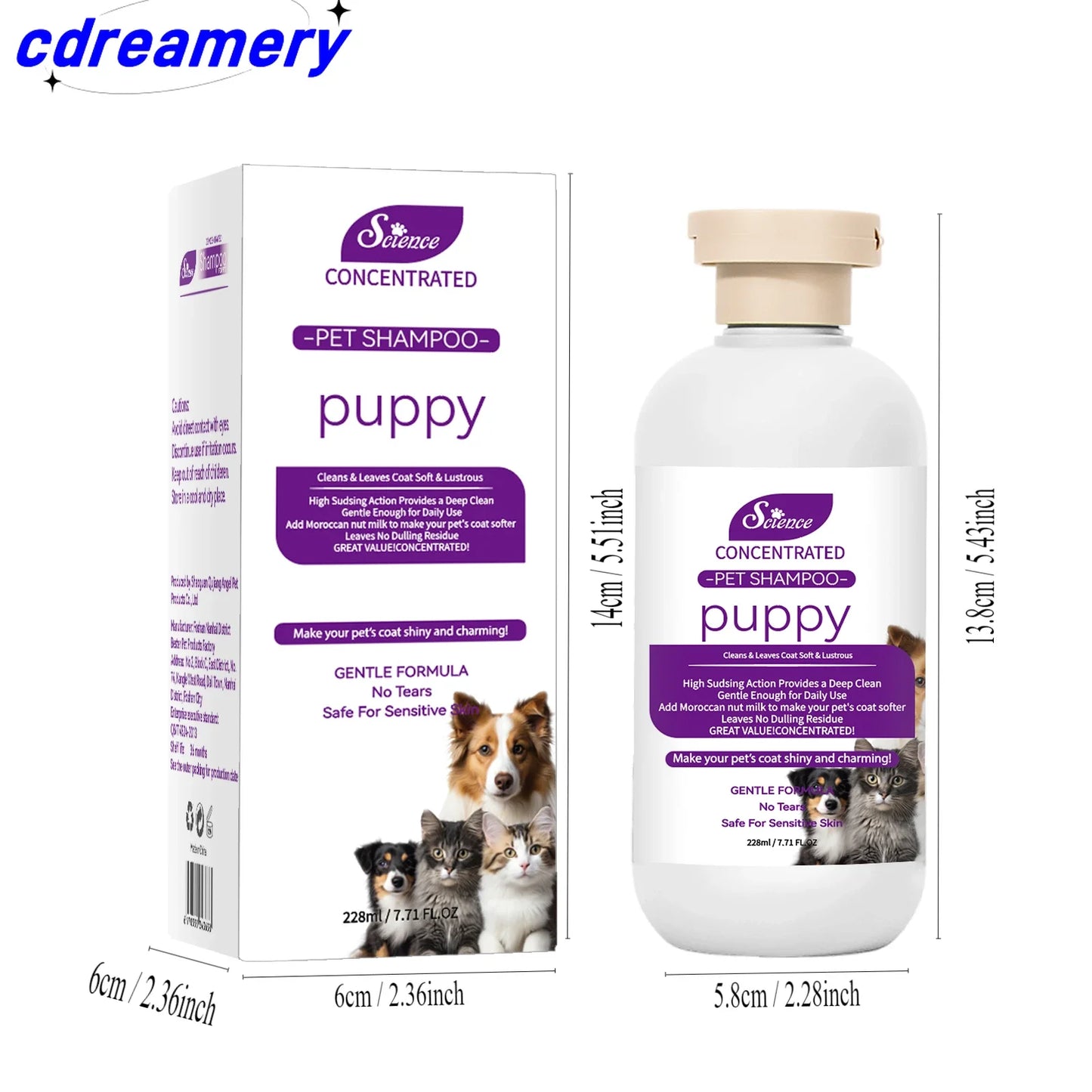Natural Pet Cleansing Care Shampoo