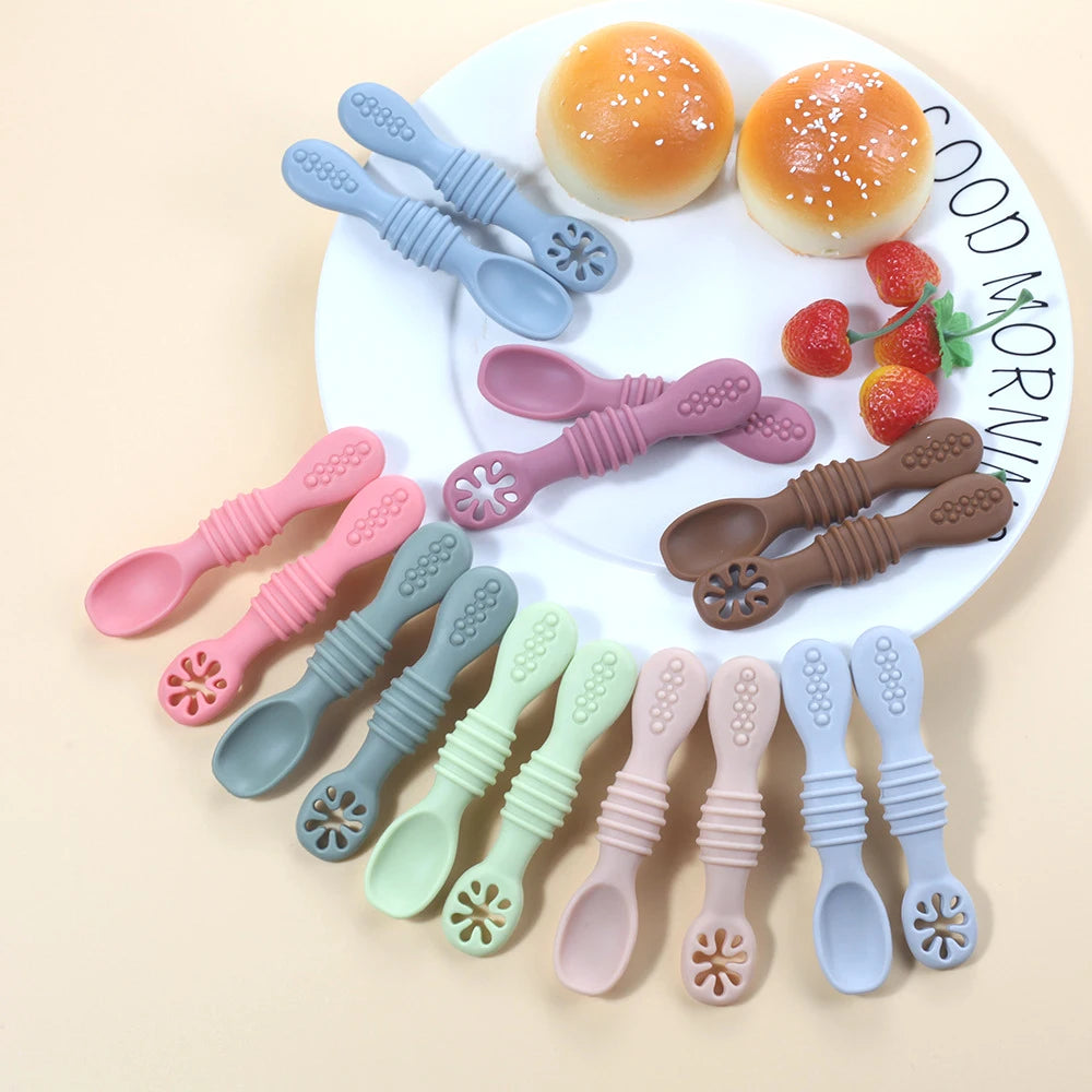 Silicone Baby Dining Plate with Spoon & Fork