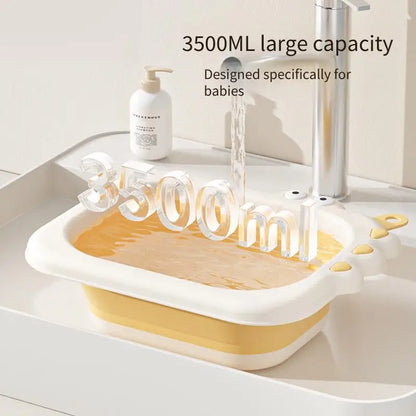 Portable Baby Silicone Washbasin with Foldable Design