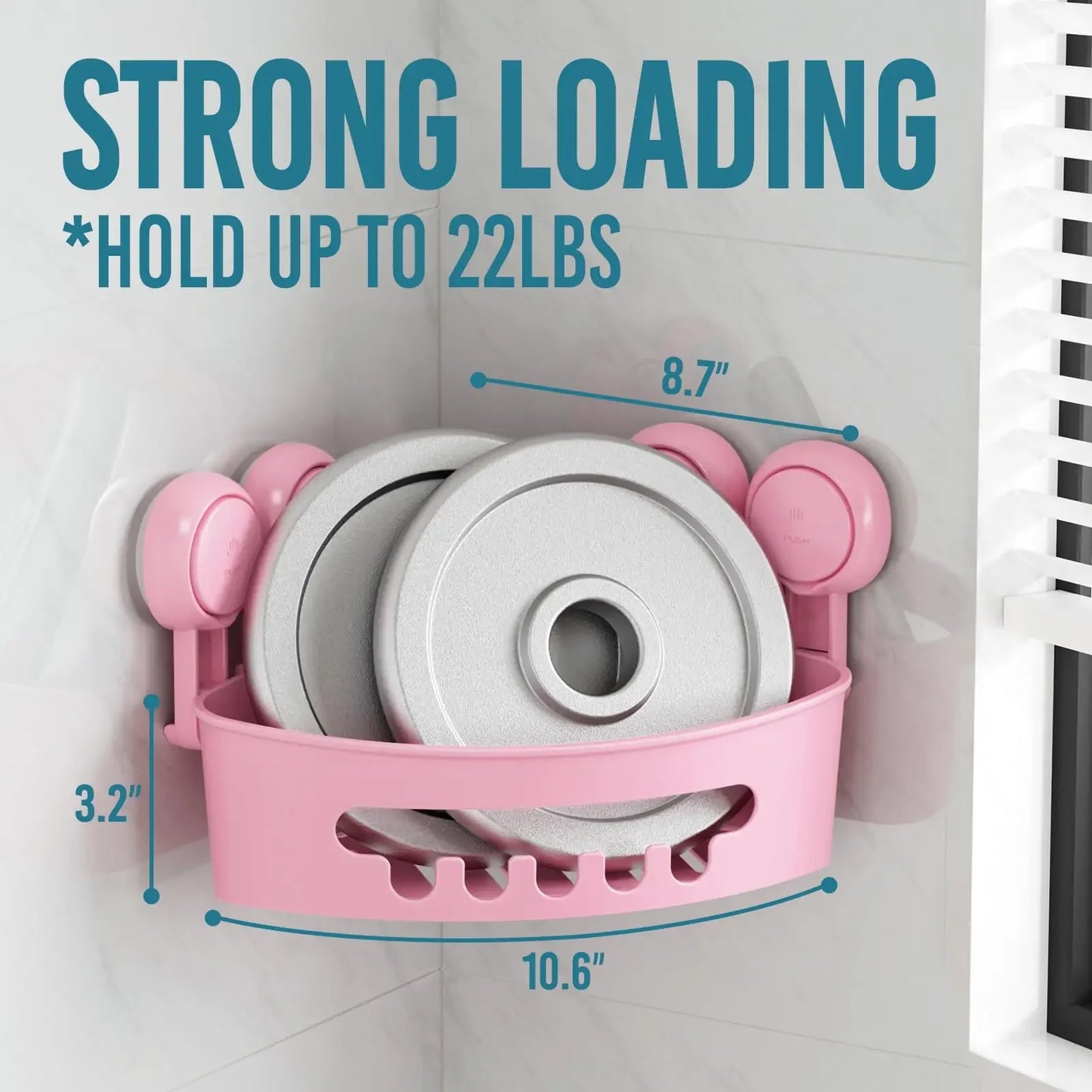 No-Drill Removable Shower Basket