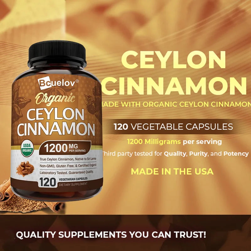 Natural Ceylon Cinnamon Supplement Capsules