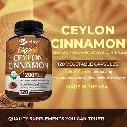 Natural Ceylon Cinnamon Supplement Capsules