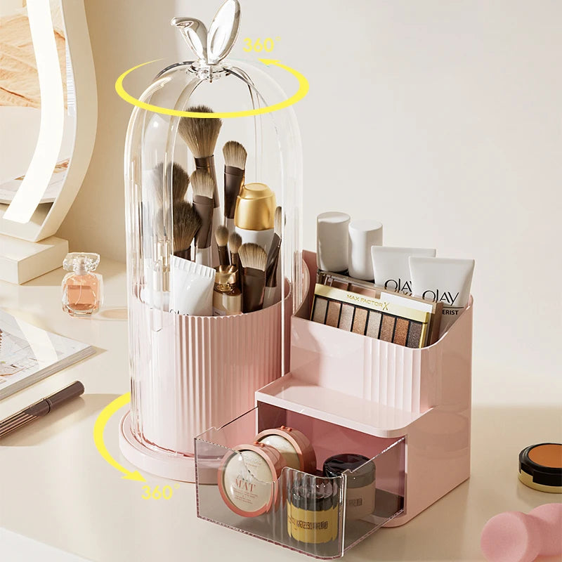 Desktop Makeup Brush Storage Shelf