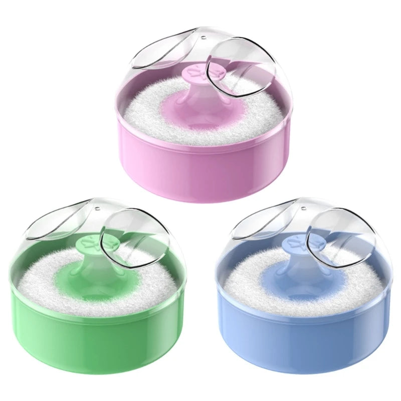 Infant Body Powder Puff with Container