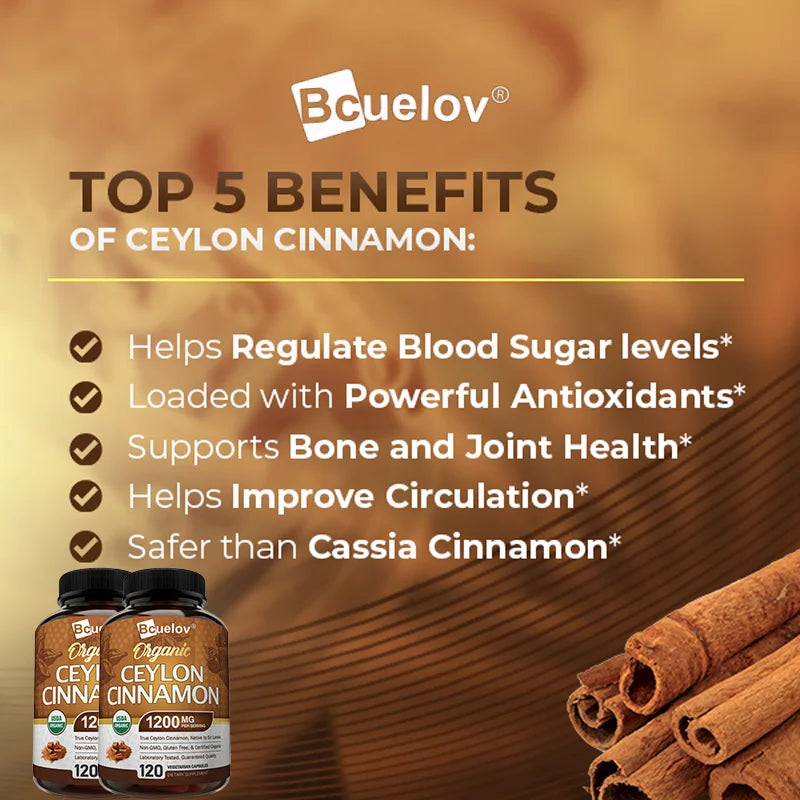 Natural Ceylon Cinnamon Supplement Capsules