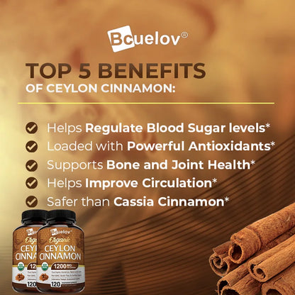 Natural Ceylon Cinnamon Supplement Capsules
