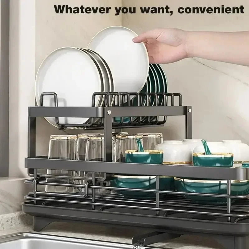 Adjustable Over Sink Dish Drying Rack