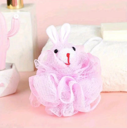 Cartoon Animal Bath Pouf for Kids